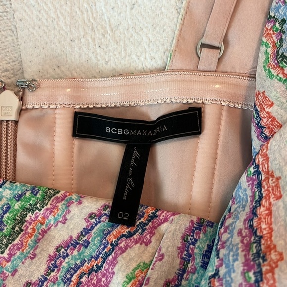 BCBG MAXAZRIA Dries Georgette One-Shoulder Maxi Dress | Size 2 | High Slit - Picture 7 of 8